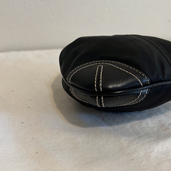 COACH 8669 Mini Drawstring Signature Nylon & Leather Coin Pouch Purse Rare! EUC! - Picture 5 of 9